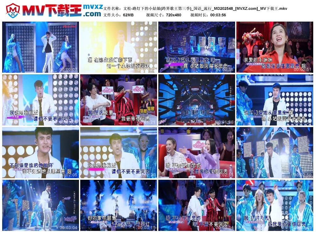 文松-路灯下的小姑娘(跨界歌王第三季)_国语_流行_MD202548